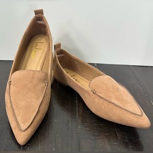 NEW Lulu's Flats Emmy Camel Pointed Loafers Slip On Sz 8.5 (fit like a 7.5-8)
